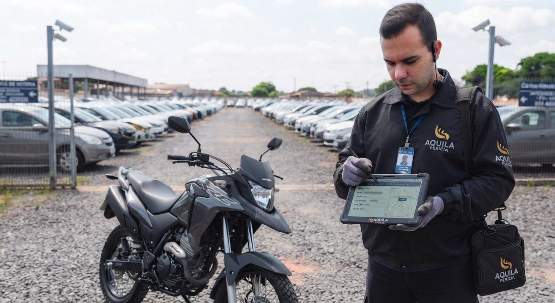 Vistoriador registrando a vistoria no aplicativo